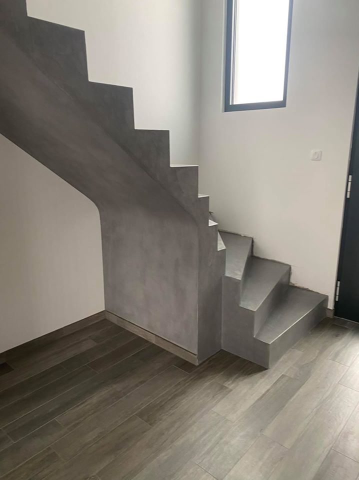 escalier béton design
